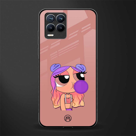 antique purple tote powerpuff girl glass case for realme 8 4g image