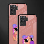 antique purple tote powerpuff girl glass case for oppo f19 pro image-2