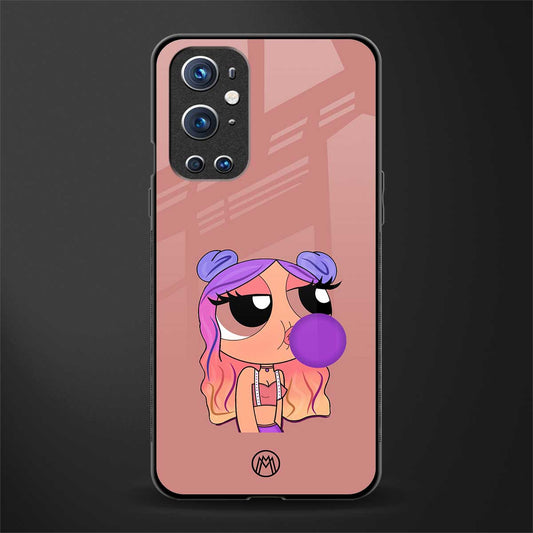 antique purple tote powerpuff girl glass case for oneplus 9 pro image