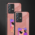 antique purple tote powerpuff girl glass case for vivo v23 pro 5g image-2