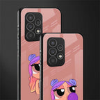 antique purple tote powerpuff girl back phone cover | glass case for samsung galaxy a73 5g