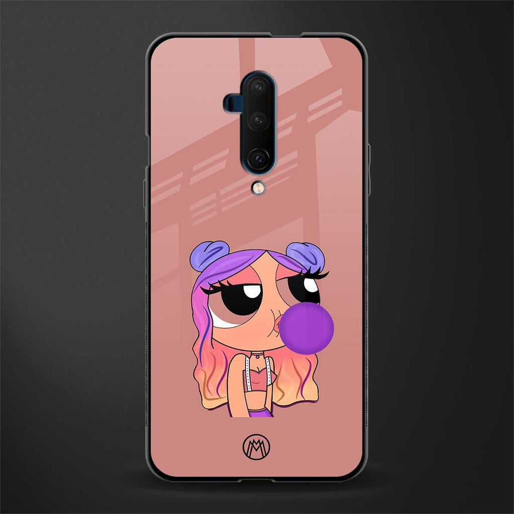 antique purple tote powerpuff girl glass case for oneplus 7t pro image