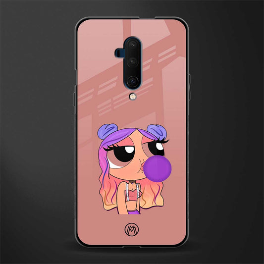 antique purple tote powerpuff girl glass case for oneplus 7t pro image