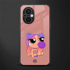 antique purple tote powerpuff girl back phone cover | glass case for oppo f21 pro 5g