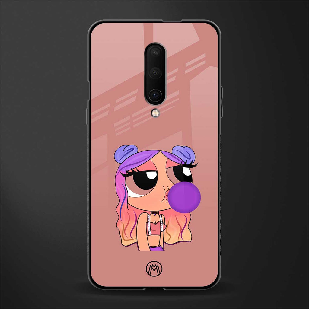 antique purple tote powerpuff girl glass case for oneplus 7 pro image