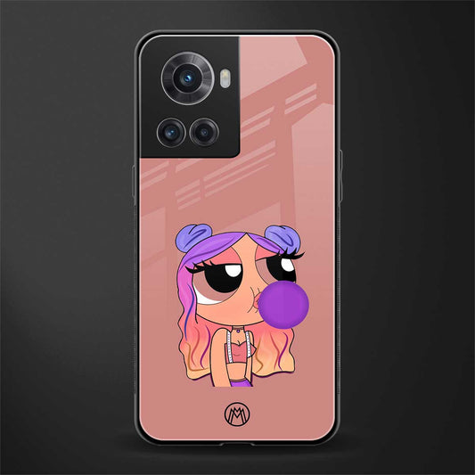 antique purple tote powerpuff girl back phone cover | glass case for oneplus 10r 5g