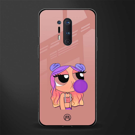 antique purple tote powerpuff girl glass case for oneplus 8 pro image