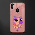 antique purple tote powerpuff girl glass case for samsung galaxy m11 image