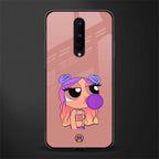 antique purple tote powerpuff girl glass case for oneplus 8 image