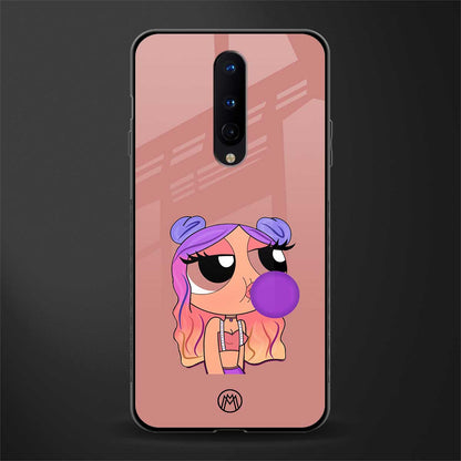 antique purple tote powerpuff girl glass case for oneplus 8 image