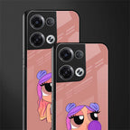 antique purple tote powerpuff girl back phone cover | glass case for oppo reno 8
