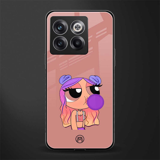 antique purple tote powerpuff girl back phone cover | glass case for oneplus 10t