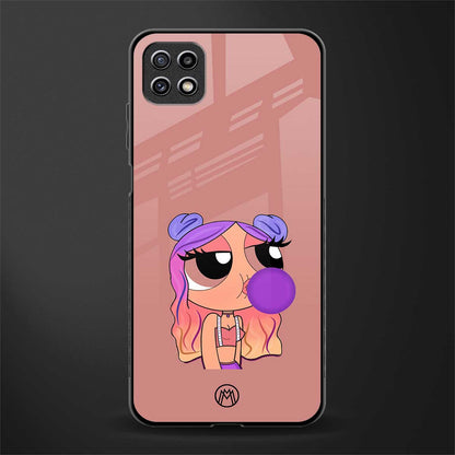 antique purple tote powerpuff girl back phone cover | glass case for samsung galaxy f42