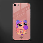 antique purple tote powerpuff girl glass case for iphone 8 image