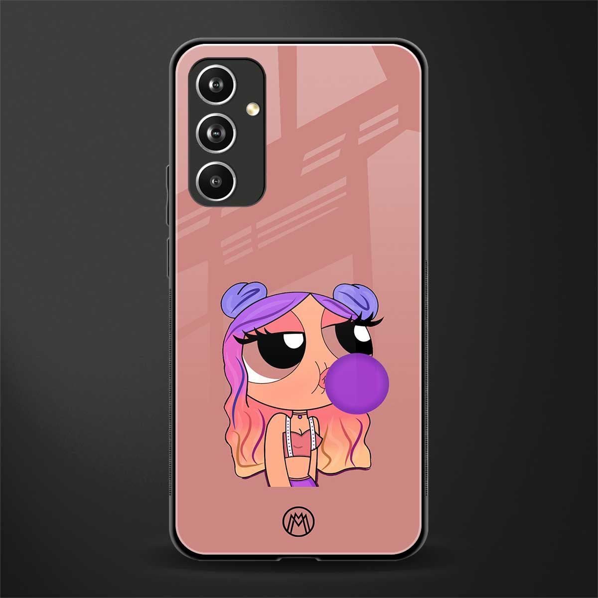 antique purple tote powerpuff girl back phone cover | glass case for samsung galaxy a54 5g
