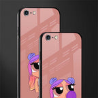 antique purple tote powerpuff girl glass case for iphone 6 plus image-2