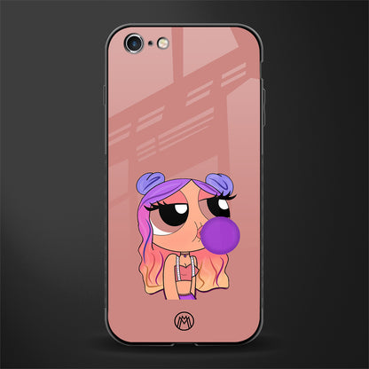antique purple tote powerpuff girl glass case for iphone 6 plus image