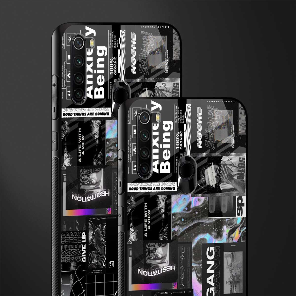 anxiety being glass case for redmi note 8 image-2