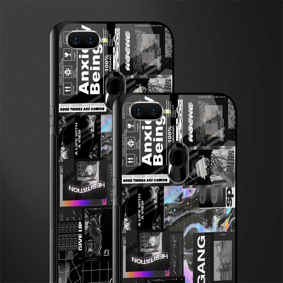 anxiety being glass case for oppo a7 image-2