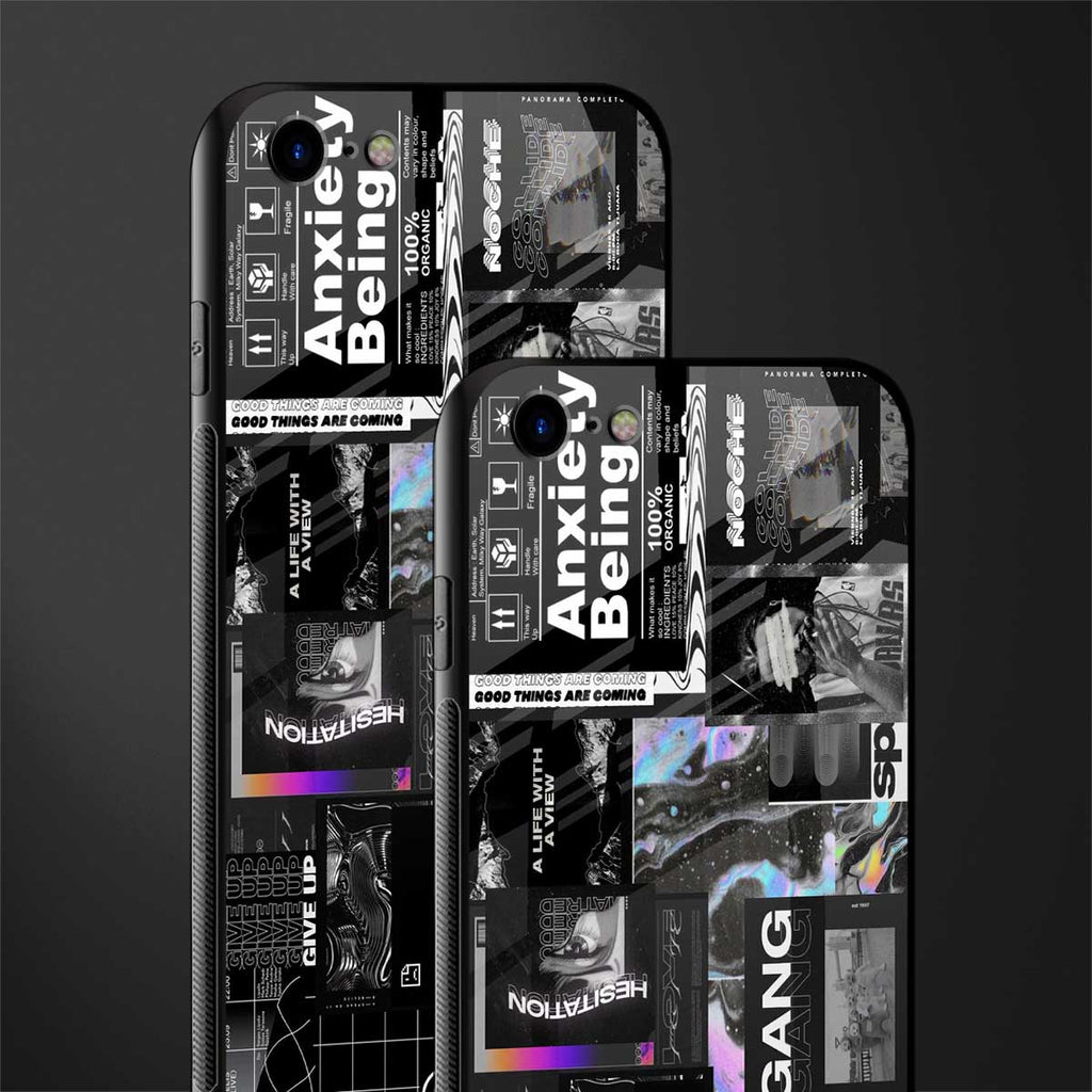 anxiety being glass case for iphone se 2020 image-2