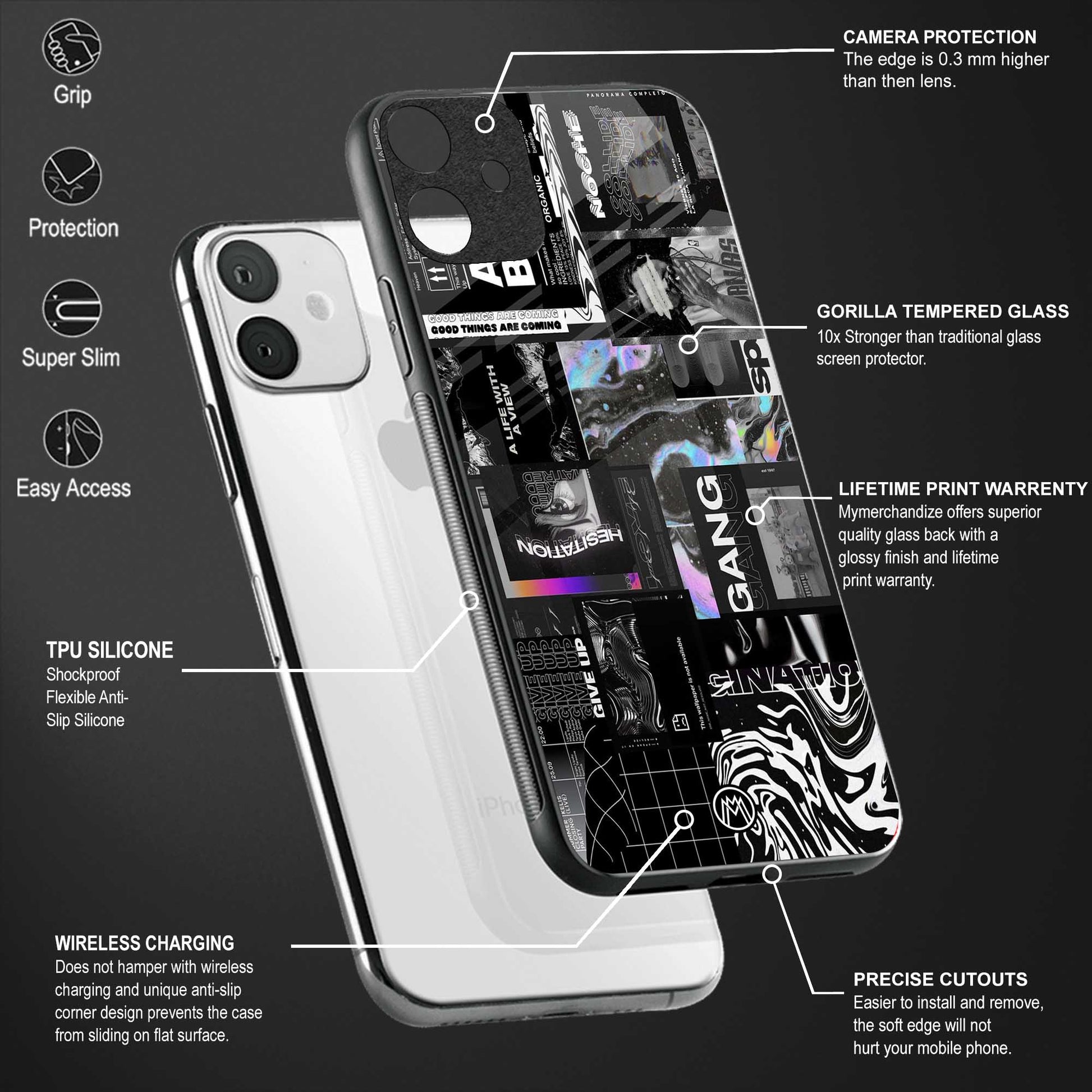 anxiety being back phone cover | glass case for vivo v25 pro 5g