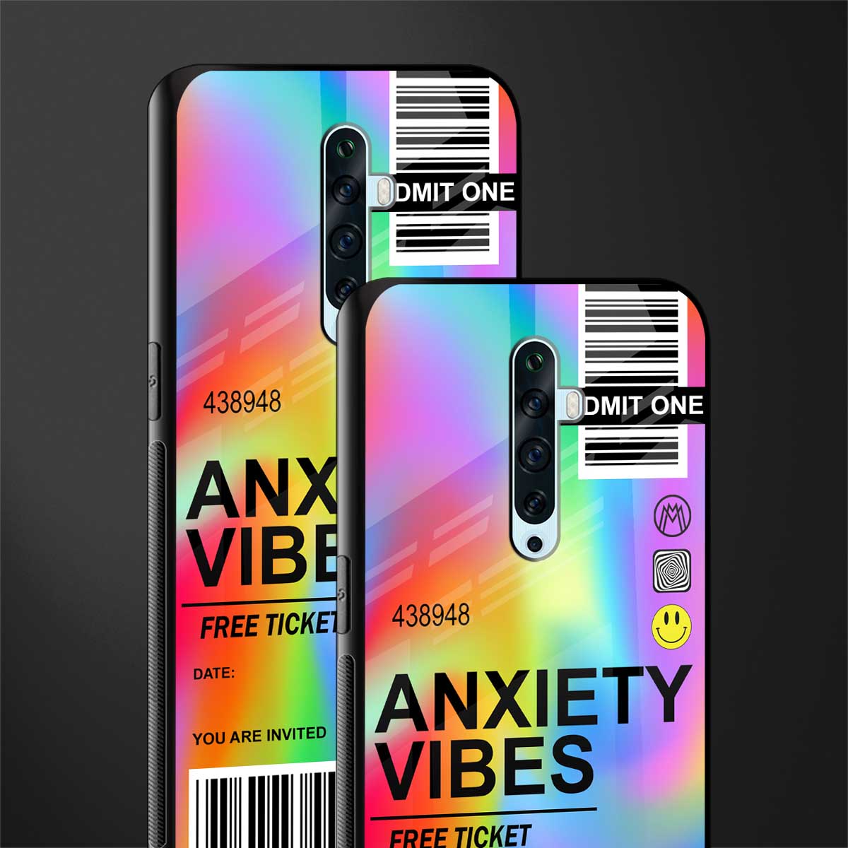 anxiety vibes glass case for oppo reno 2f image-2