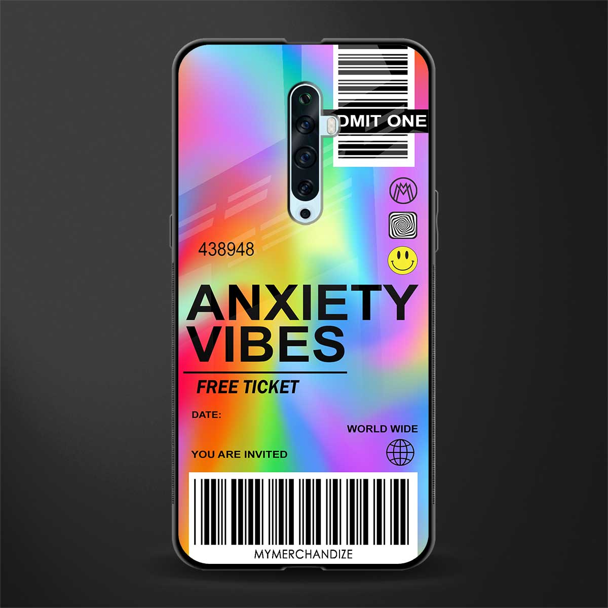 anxiety vibes glass case for oppo reno 2z image