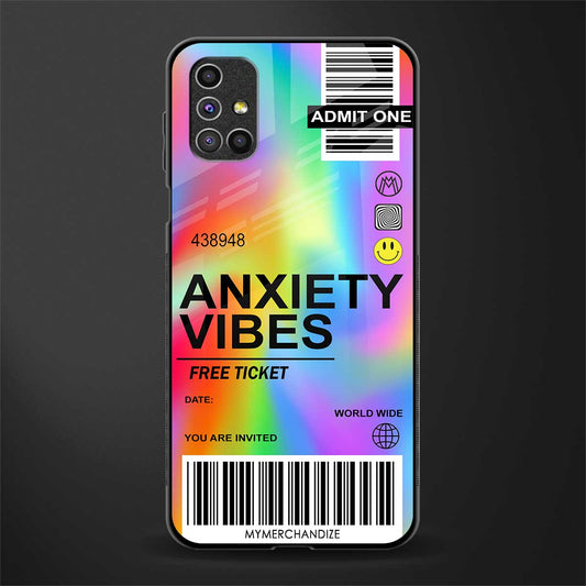 anxiety vibes glass case for samsung galaxy m31s image