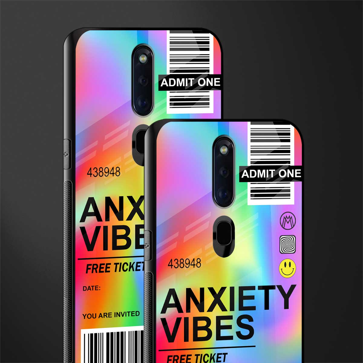 anxiety vibes glass case for oppo f11 pro image-2