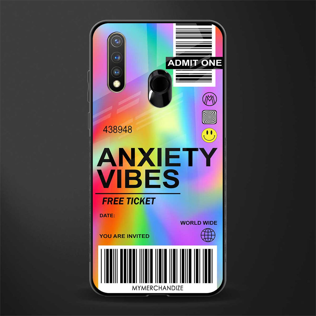 anxiety vibes glass case for vivo u20 image