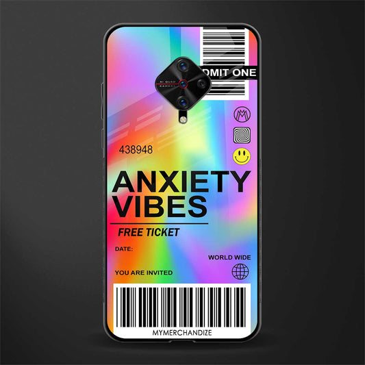 anxiety vibes glass case for vivo s1 pro image