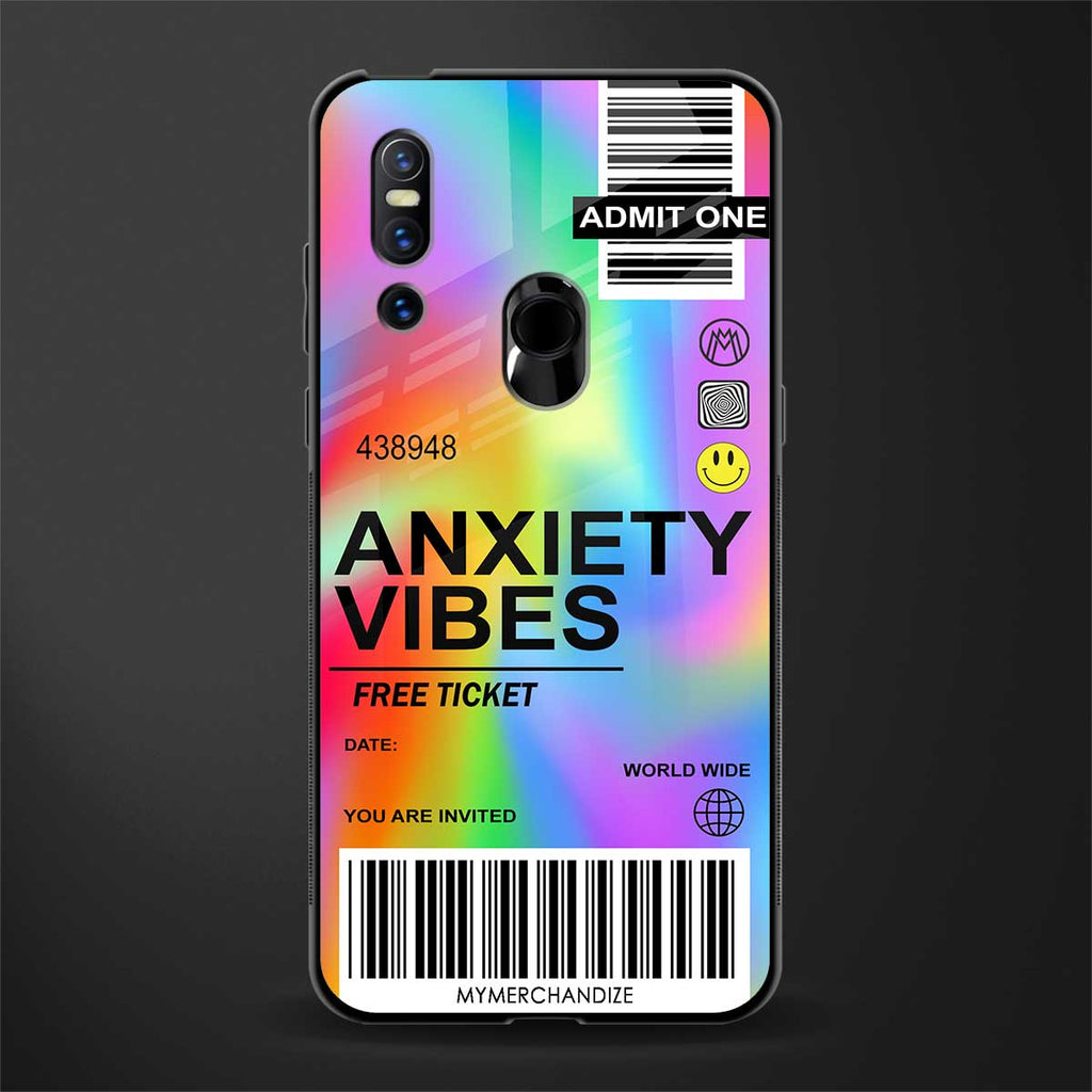 anxiety vibes glass case for vivo v15 image