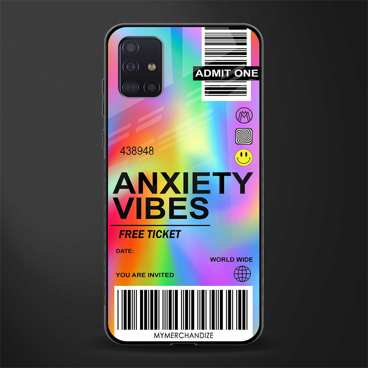 anxiety vibes glass case for samsung galaxy a71 image