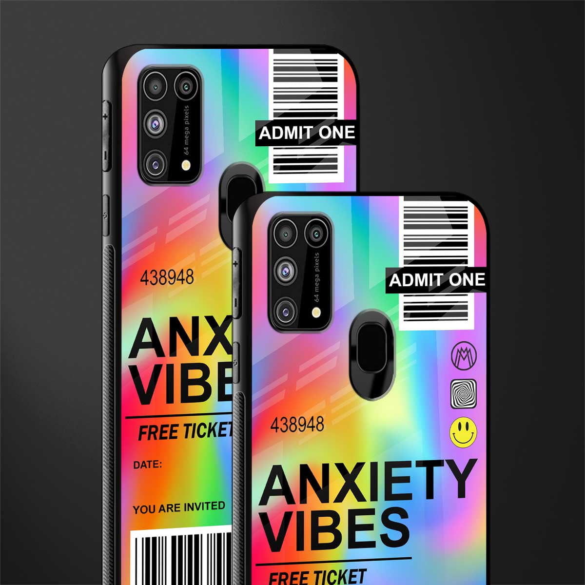 anxiety vibes glass case for samsung galaxy f41 image-2
