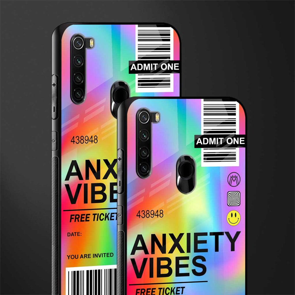 anxiety vibes glass case for redmi note 8 image-2