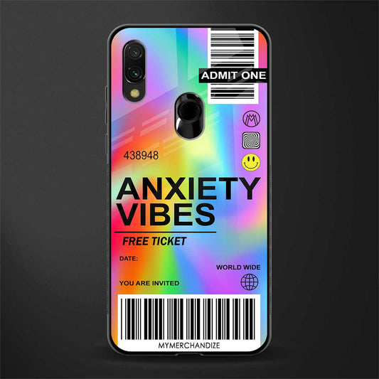 anxiety vibes glass case for redmi note 7 image