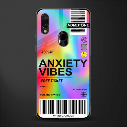 anxiety vibes glass case for redmi y3 image