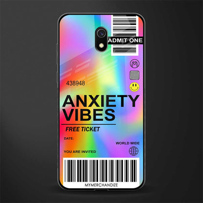 anxiety vibes glass case for redmi 8a image