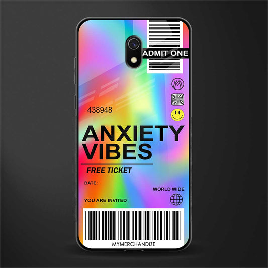 anxiety vibes glass case for redmi 8a image