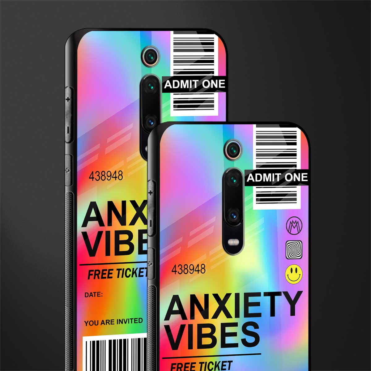 anxiety vibes glass case for redmi k20 pro image-2