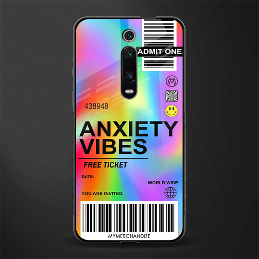 anxiety vibes glass case for redmi k20 image