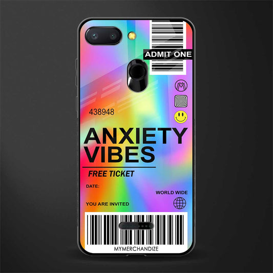 anxiety vibes glass case for redmi 6 image