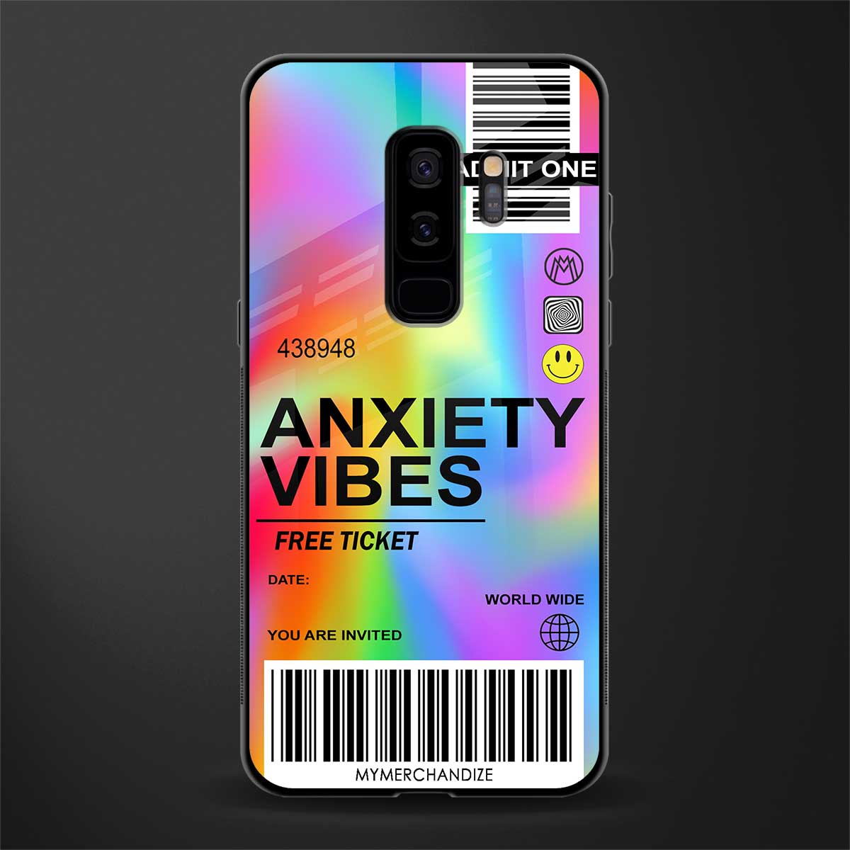 anxiety vibes glass case for samsung galaxy s9 plus image