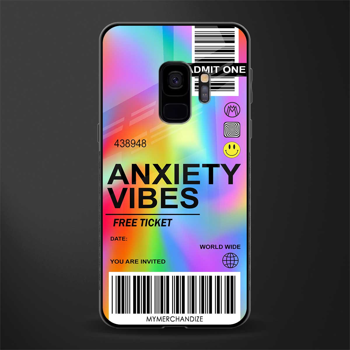 anxiety vibes glass case for samsung galaxy s9 image