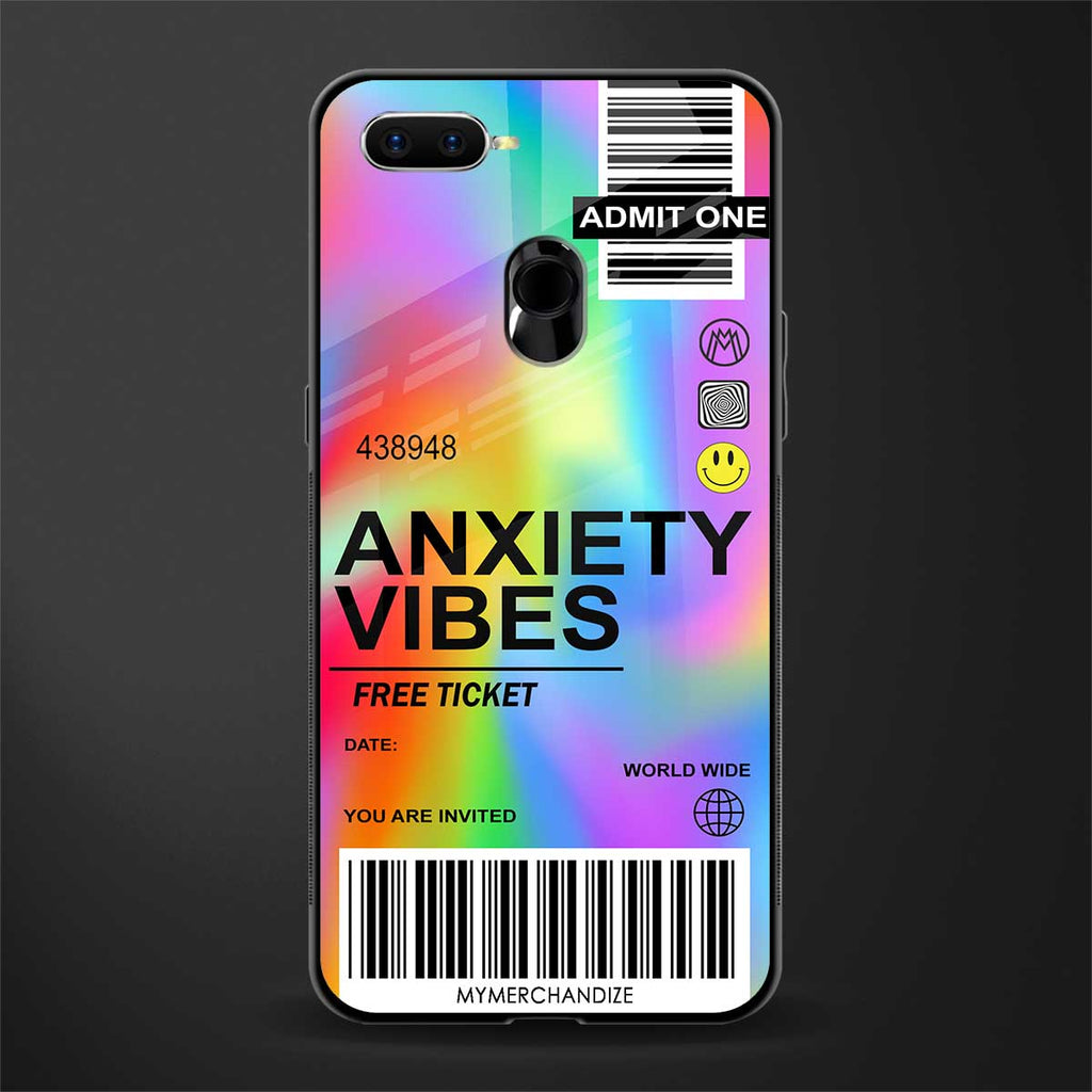 anxiety vibes glass case for oppo a12 image