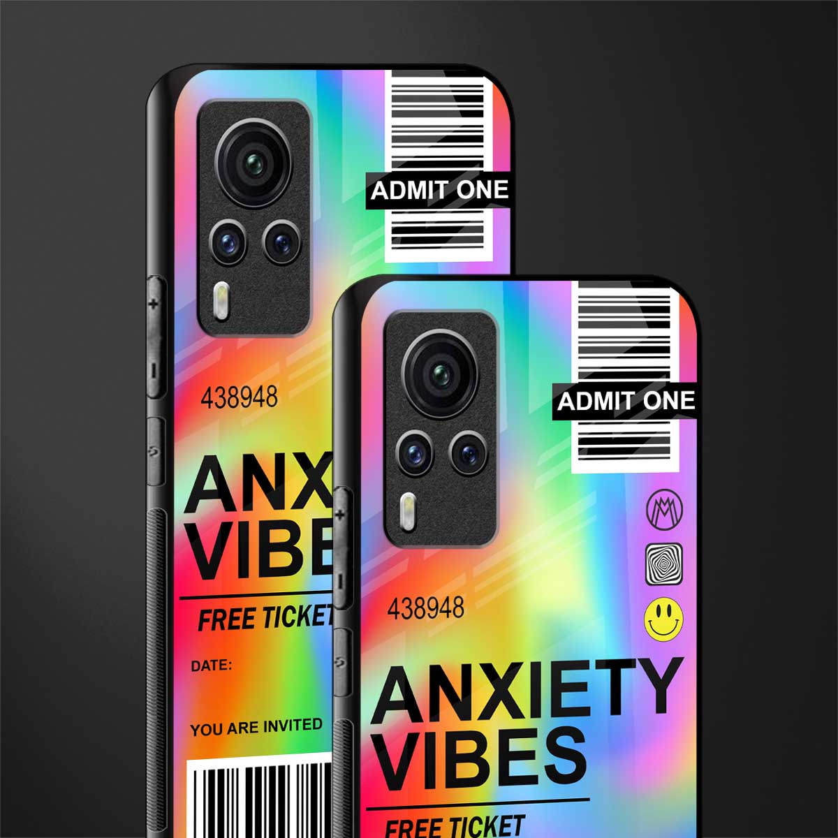 anxiety vibes glass case for vivo x60 pro image-2