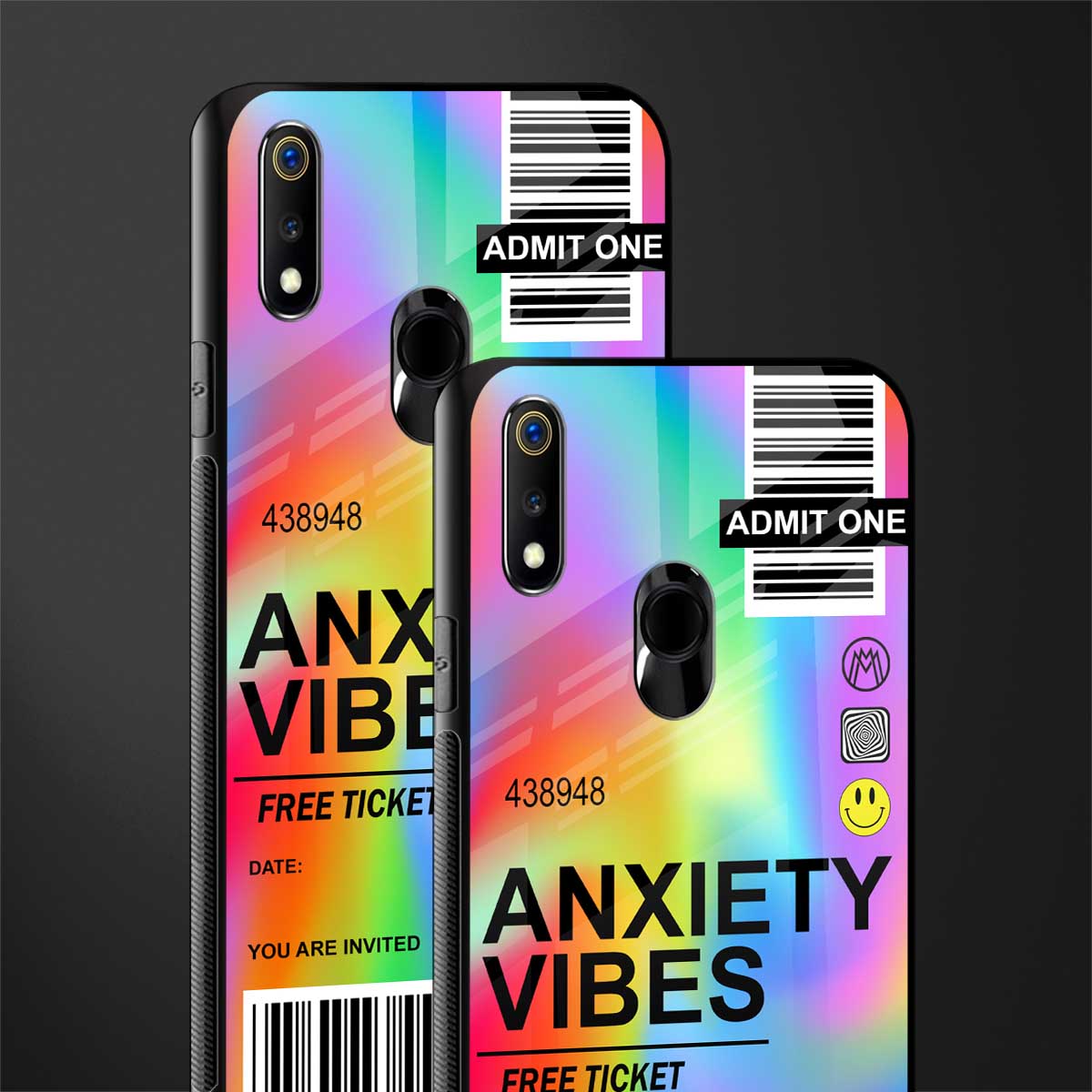 anxiety vibes glass case for realme 3 pro image-2
