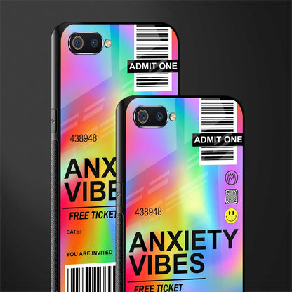 anxiety vibes glass case for oppo a1k image-2