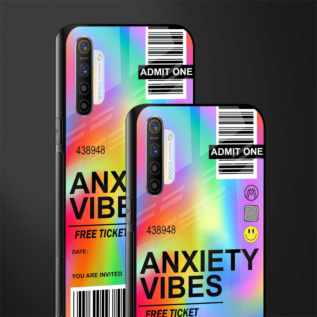 anxiety vibes glass case for realme xt image-2