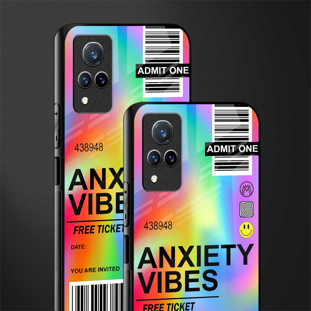 anxiety vibes glass case for vivo v21 5g image-2